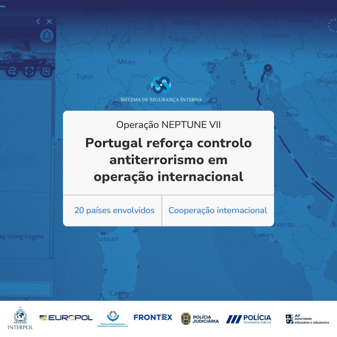 Portugal reforça controlo antiterrorismo em operação internacional da INTERPOL